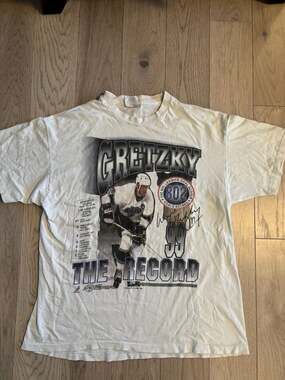 Vintage 90s Wayne Gretzky "The Record" 802 Goals T-Shirt 1994